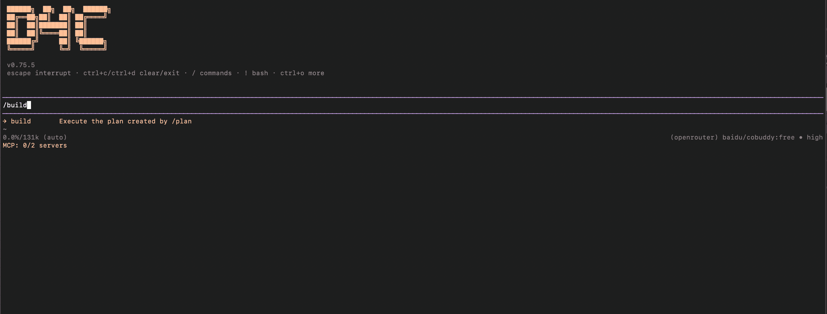 D4C build mode executing a planned implementation step by step